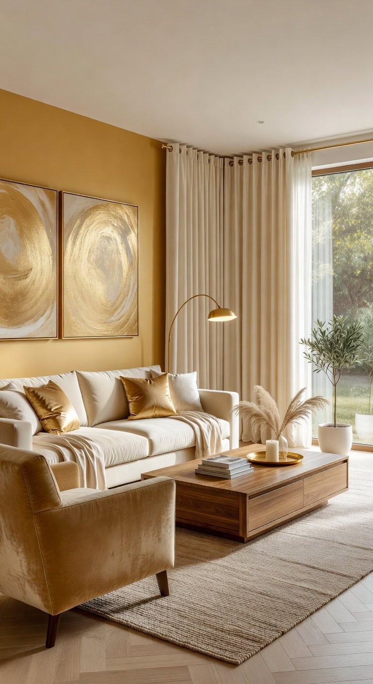 glamorous velvet living room