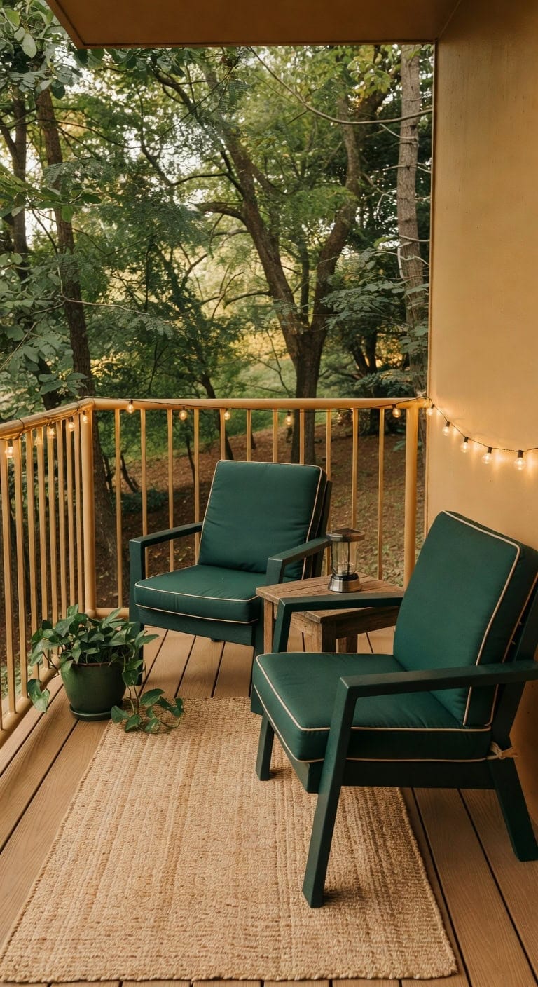 golden beige forest green oasis