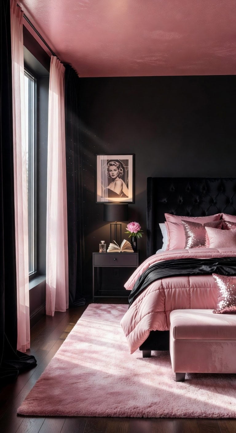 hollywood glam velvet bedroom