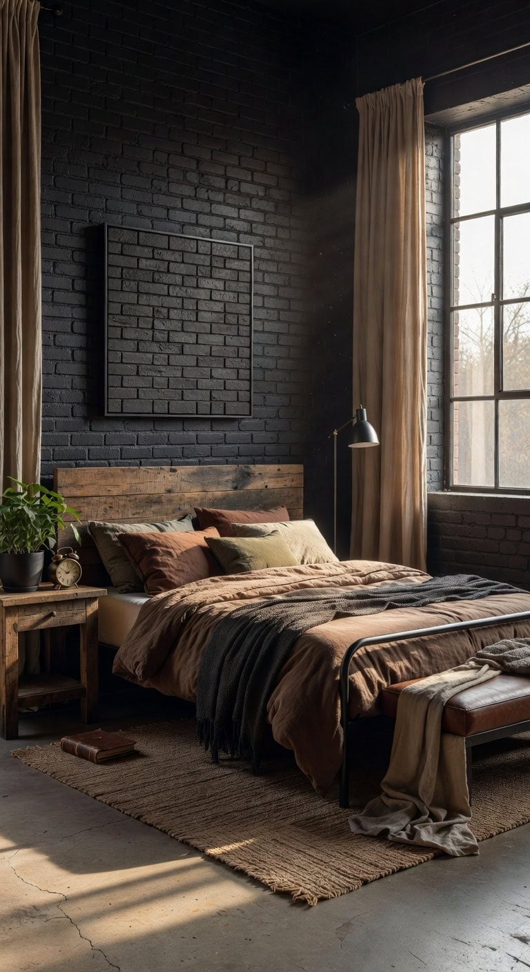 industrial black brown loft