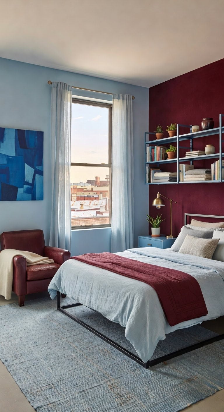 industrial blue burgundy bedroom industrial blue burgundy bedroom