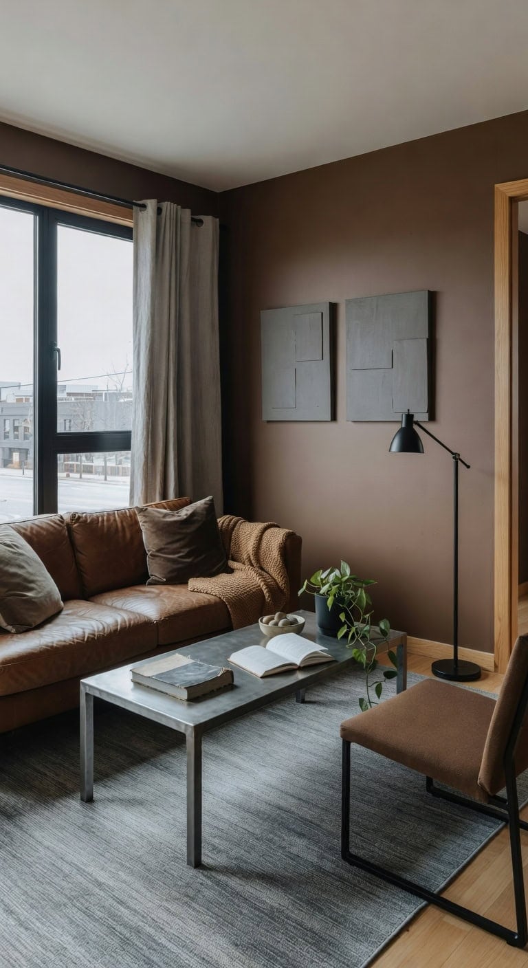 industrial brown gray living