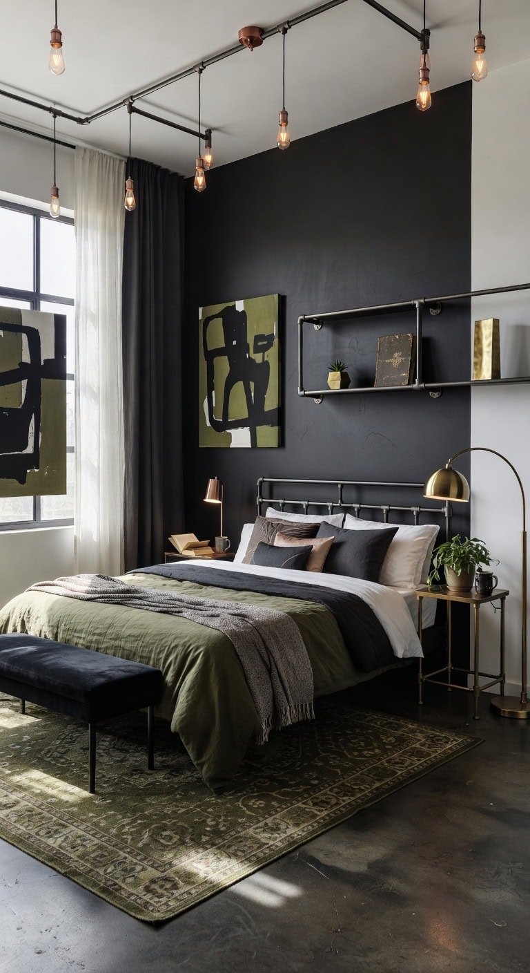 industrial chic black olive sanctuary