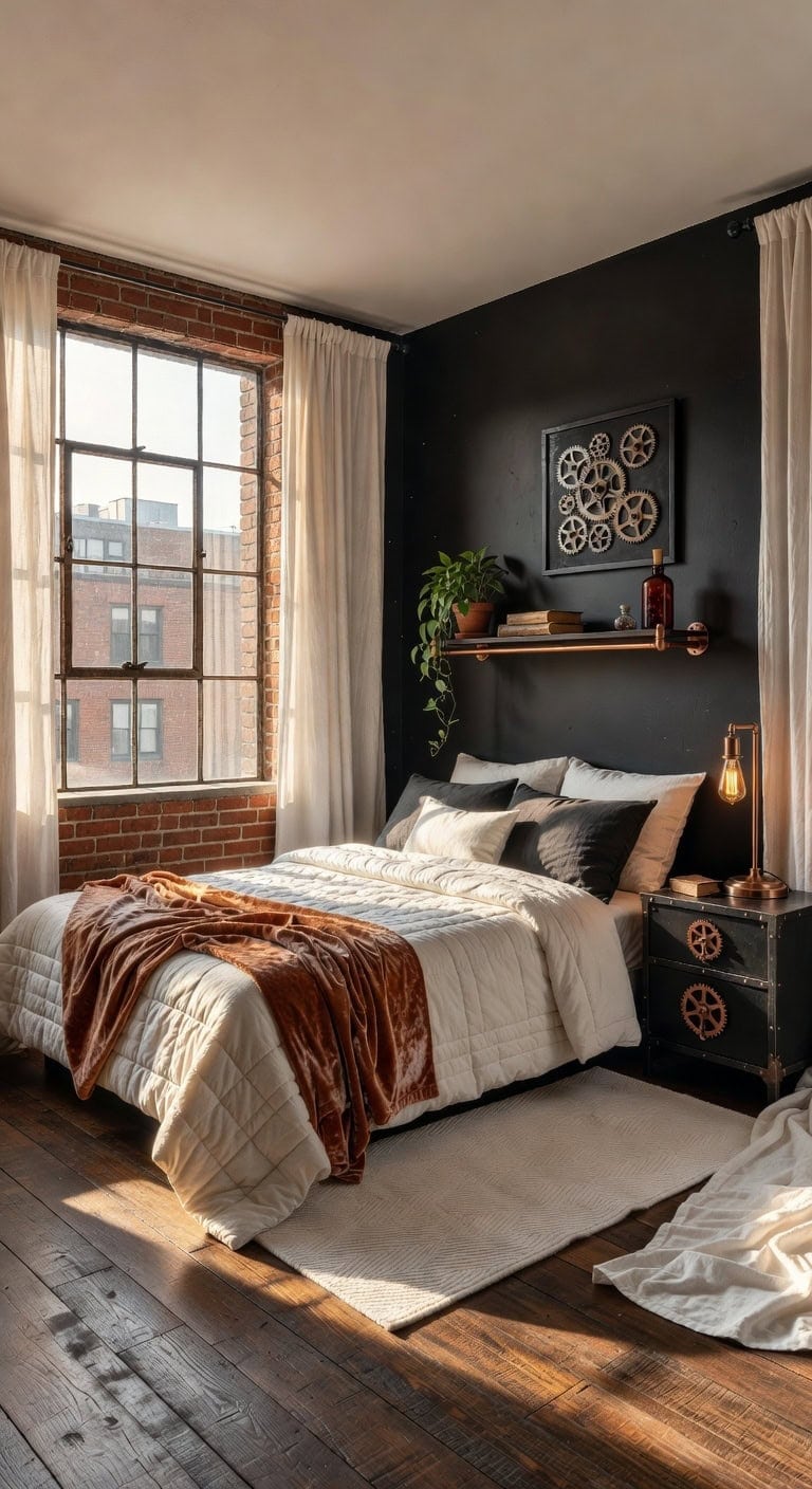 industrial copper nightstand chic