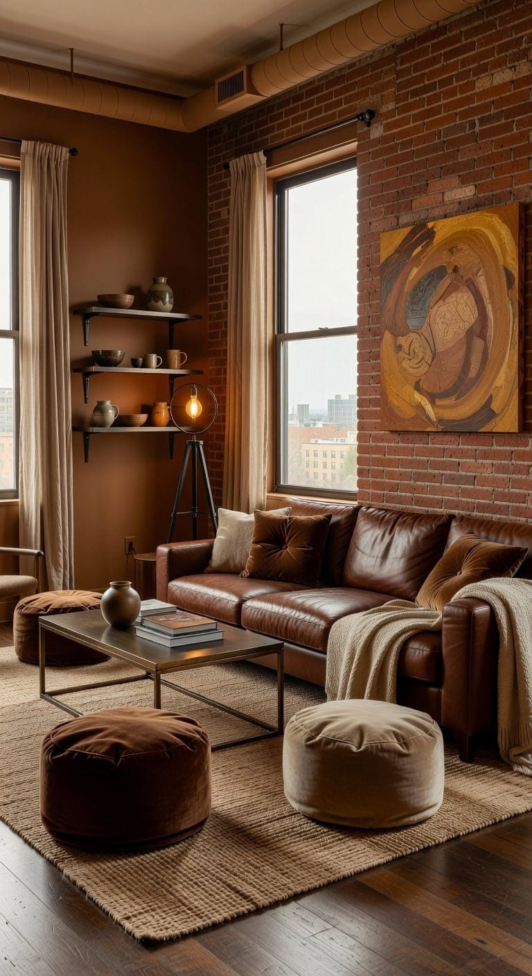 industrial velvet cozy loft