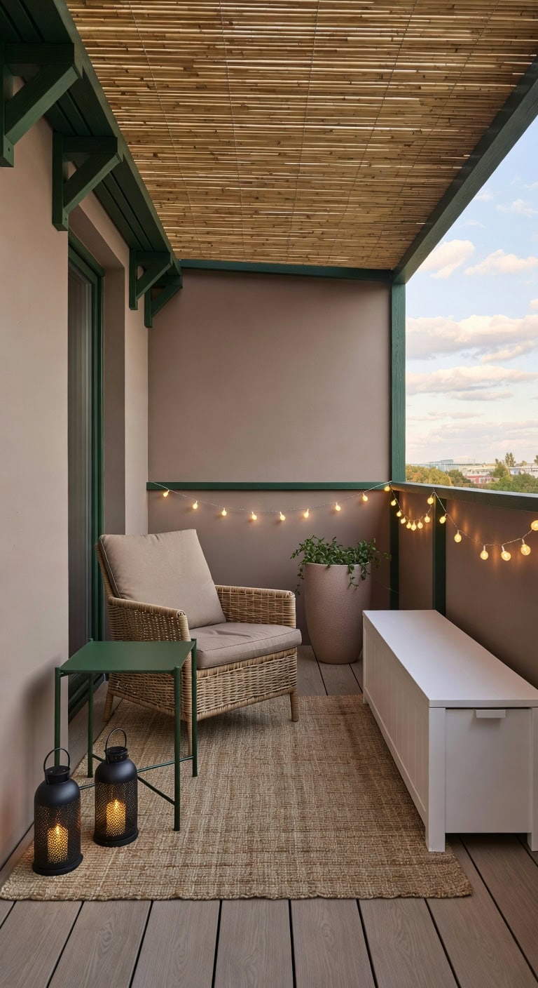 intimate cozy small balconyideas