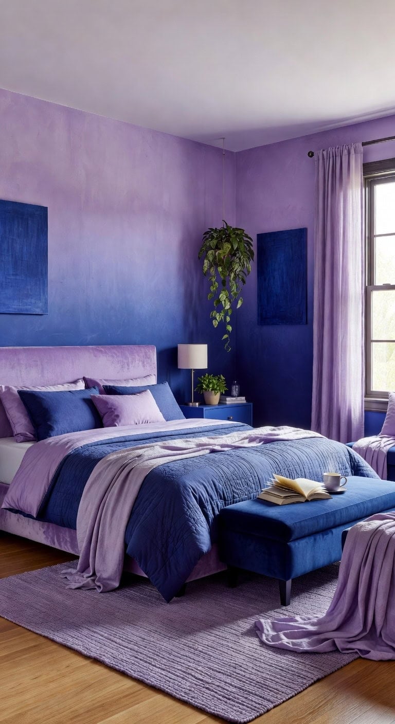 lavender indigo tranquil bedroom
