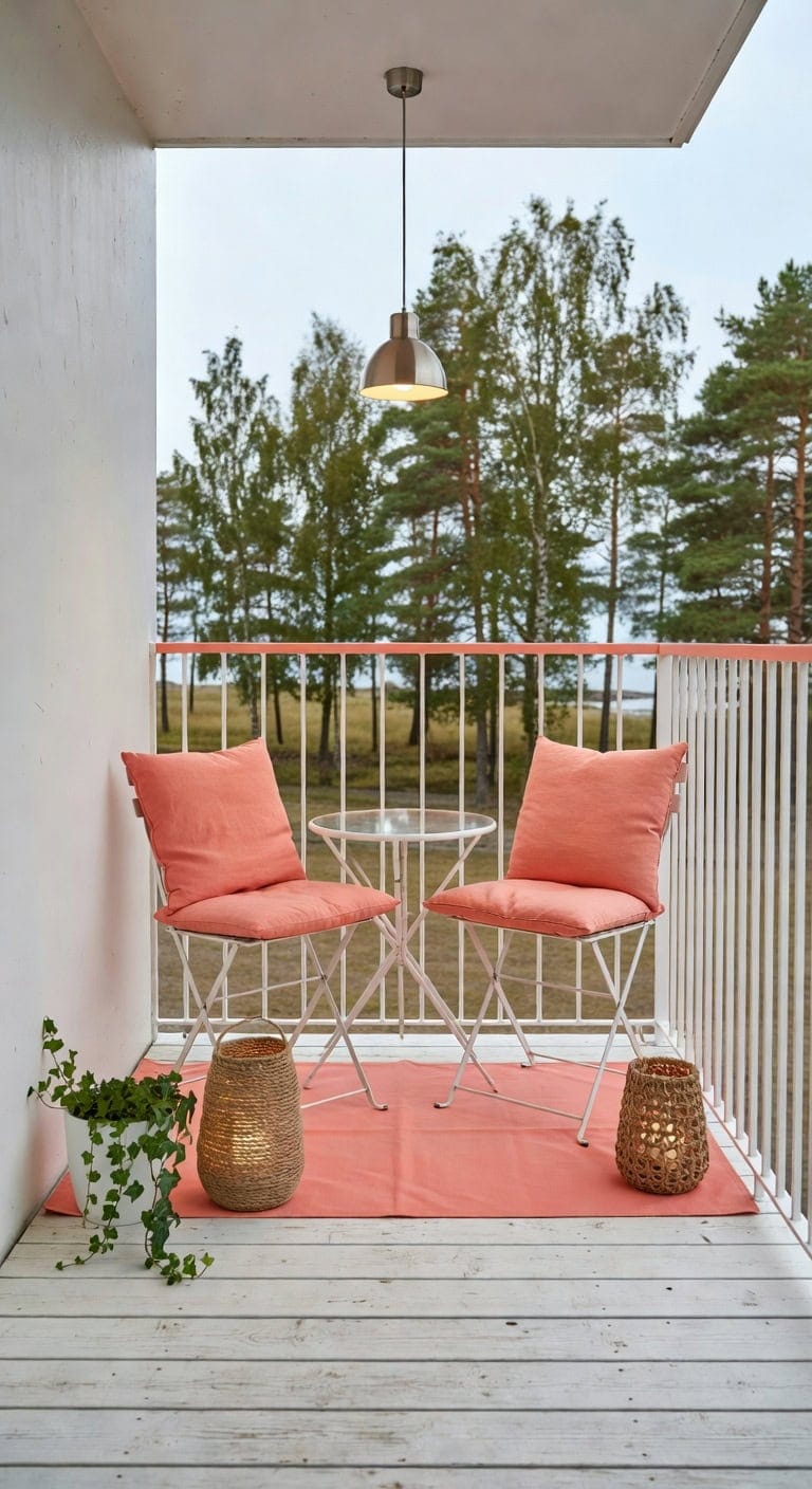 light coral scandinavian balcony lamps