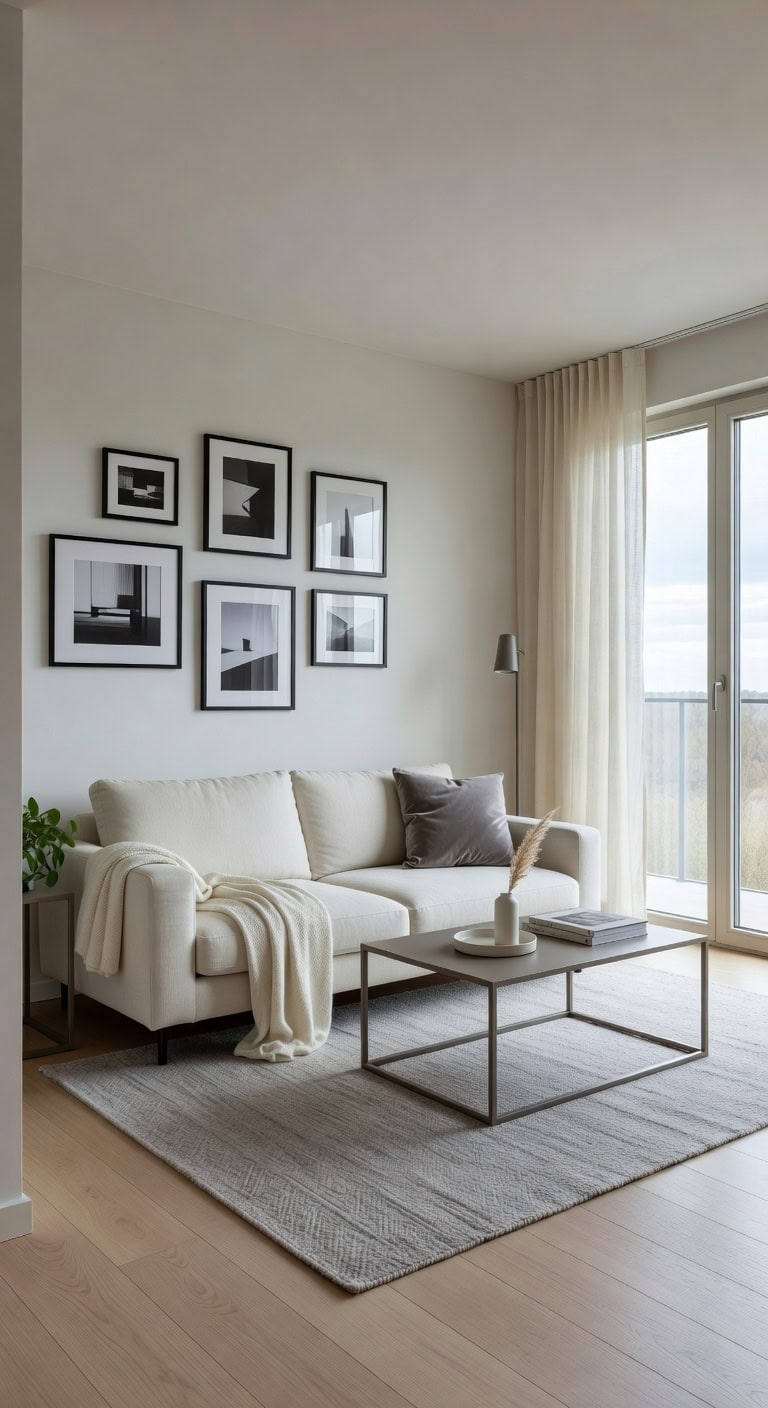 light cream minimalist living