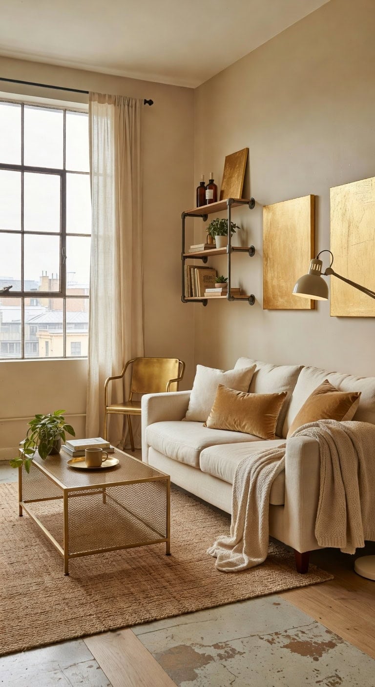 light cream warm gold