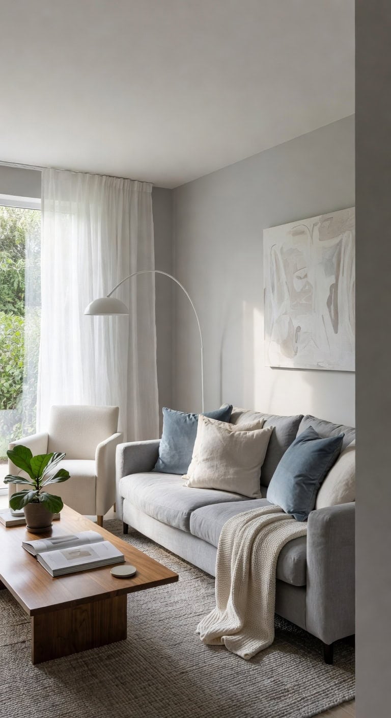 light filled airy living room