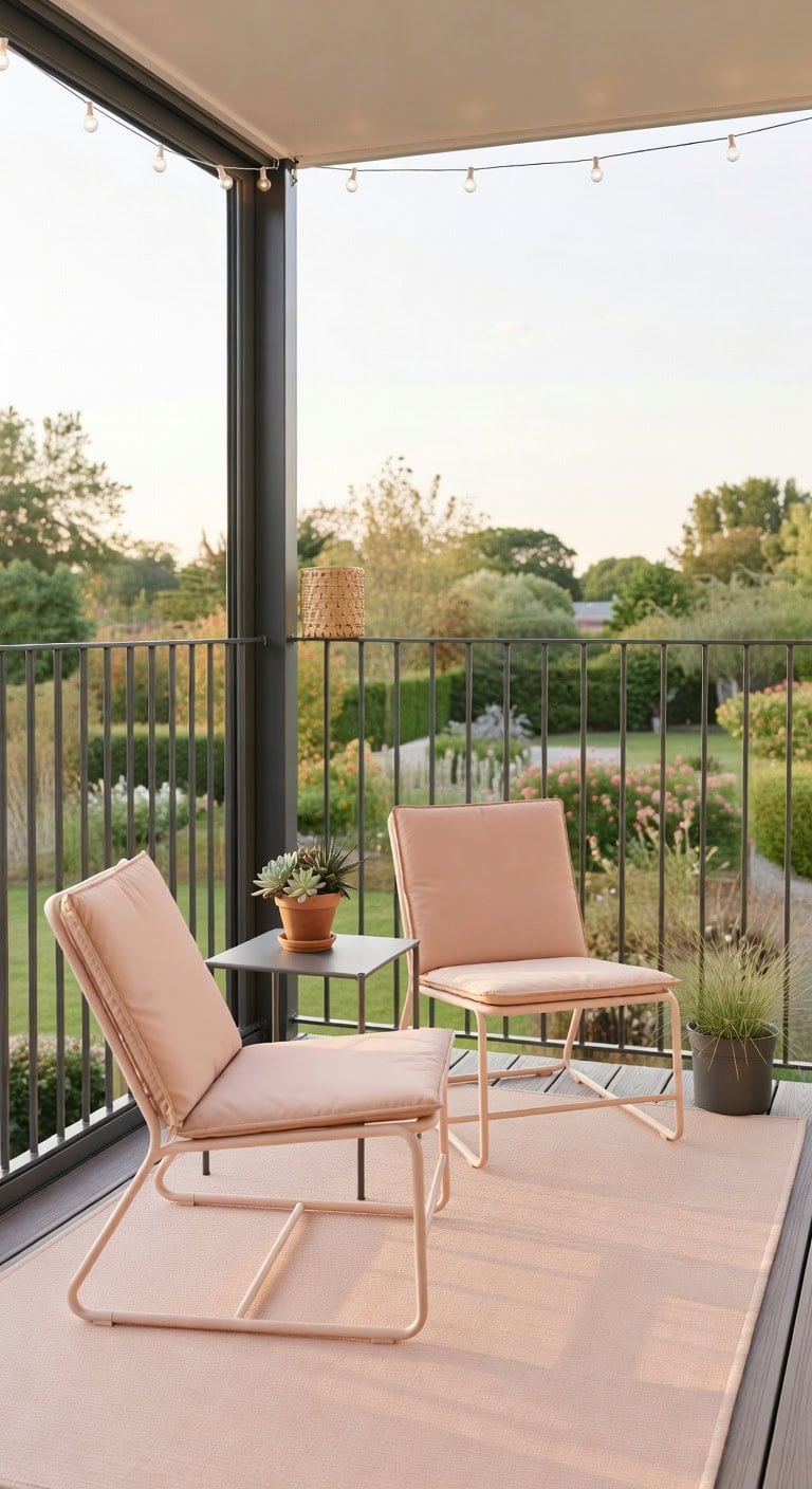 light peach graphite balcony retreat