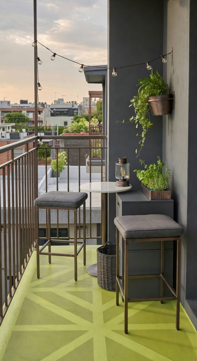 lime and graphite balcony retreat