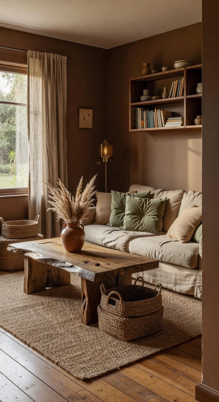 live edge terracotta jute sanctuary