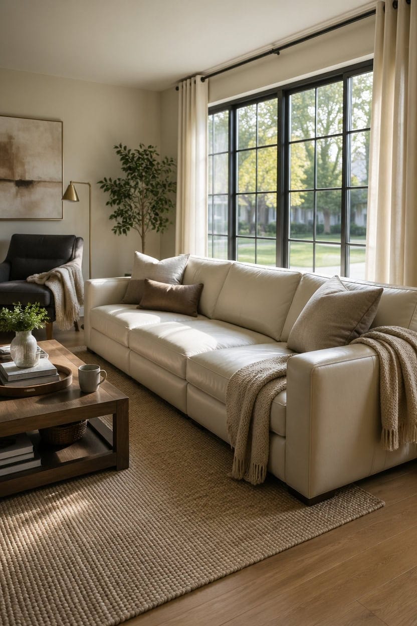luxury leather living room