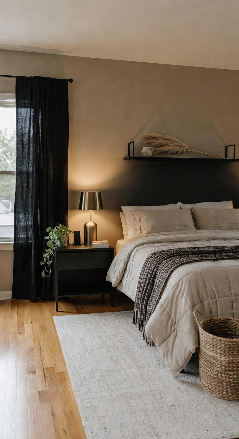 matte black nightstand elegance