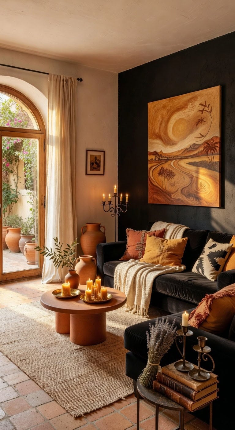 mediterranean black cream living