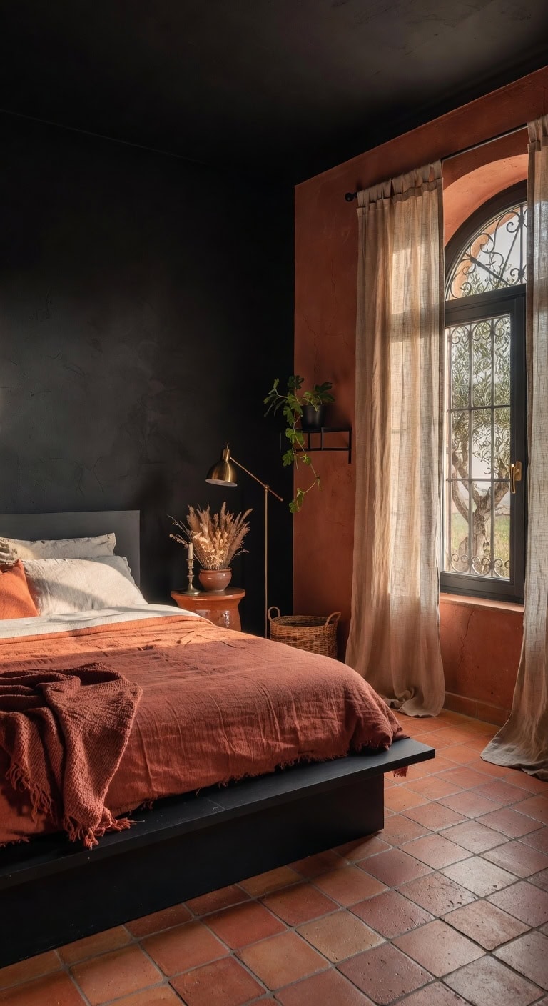 mediterranean black terracotta retreat