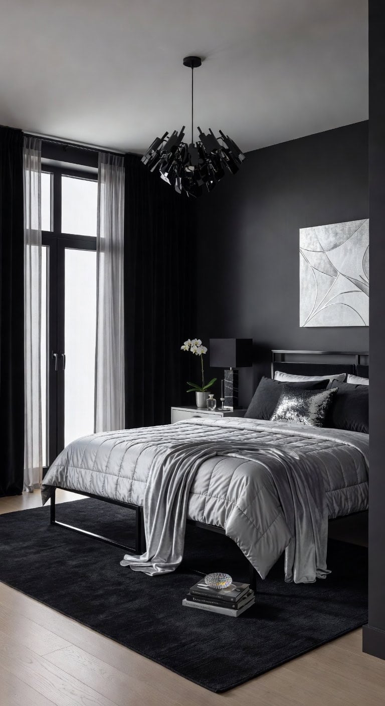 metallic ceiling silver sparkle