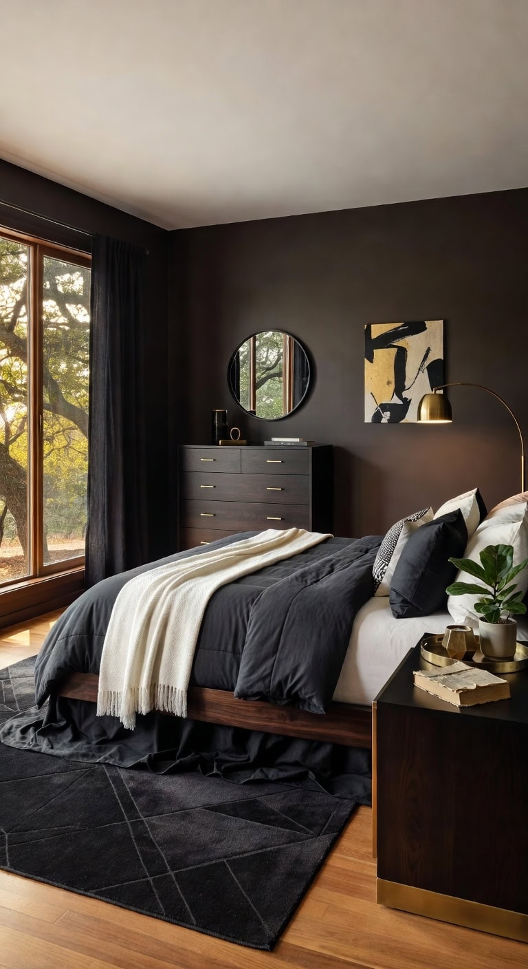 mid century black walnut elegance