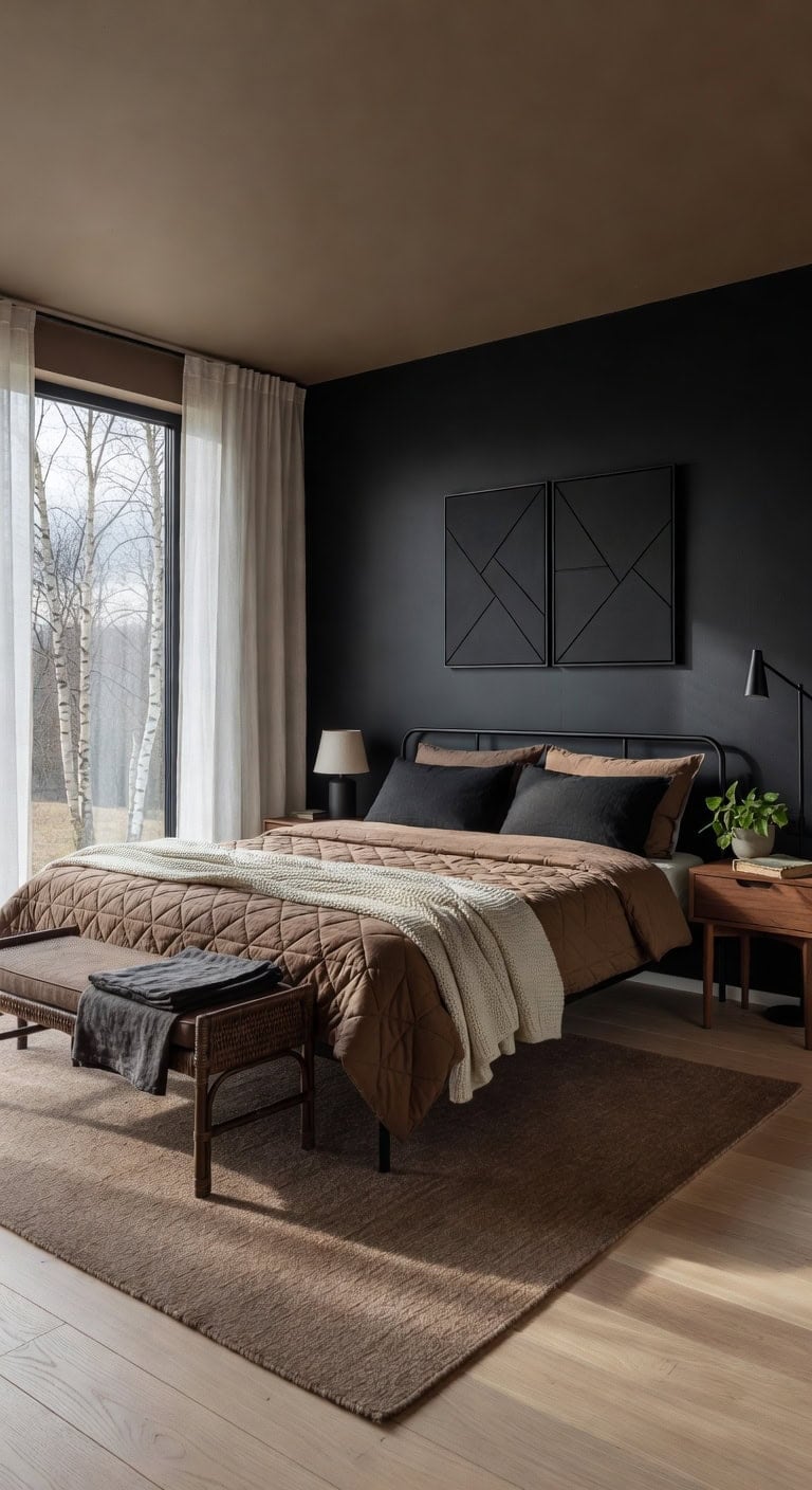 minimal black brown sanctuary