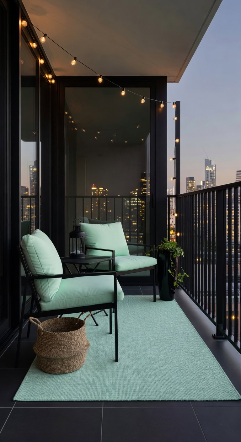 mint and black oasis