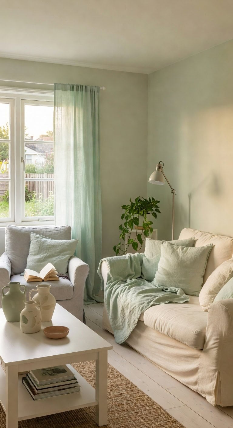 mint cream cottage modern living