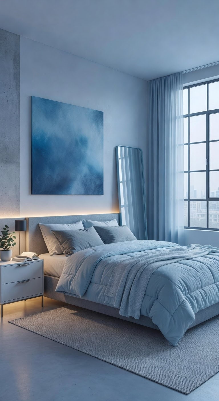 misty blue urban retreat