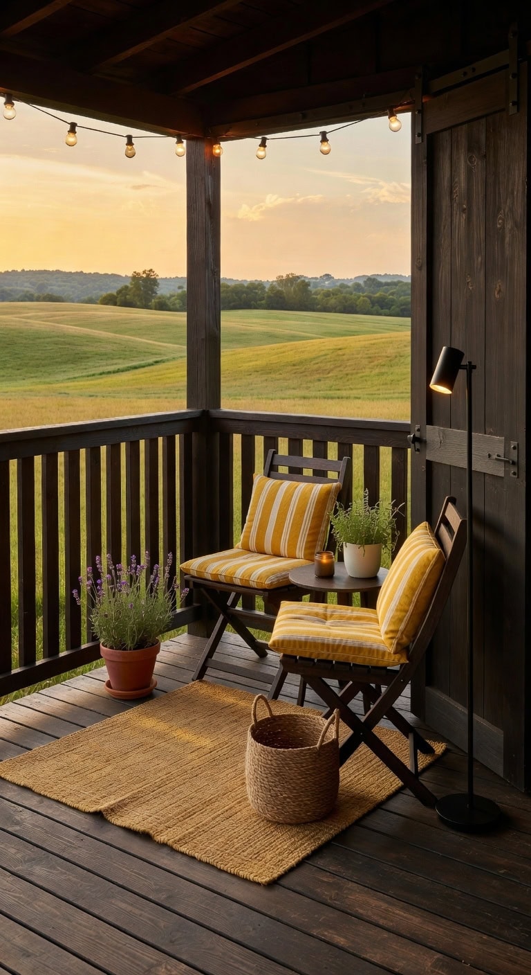 mustard warmth dark wood