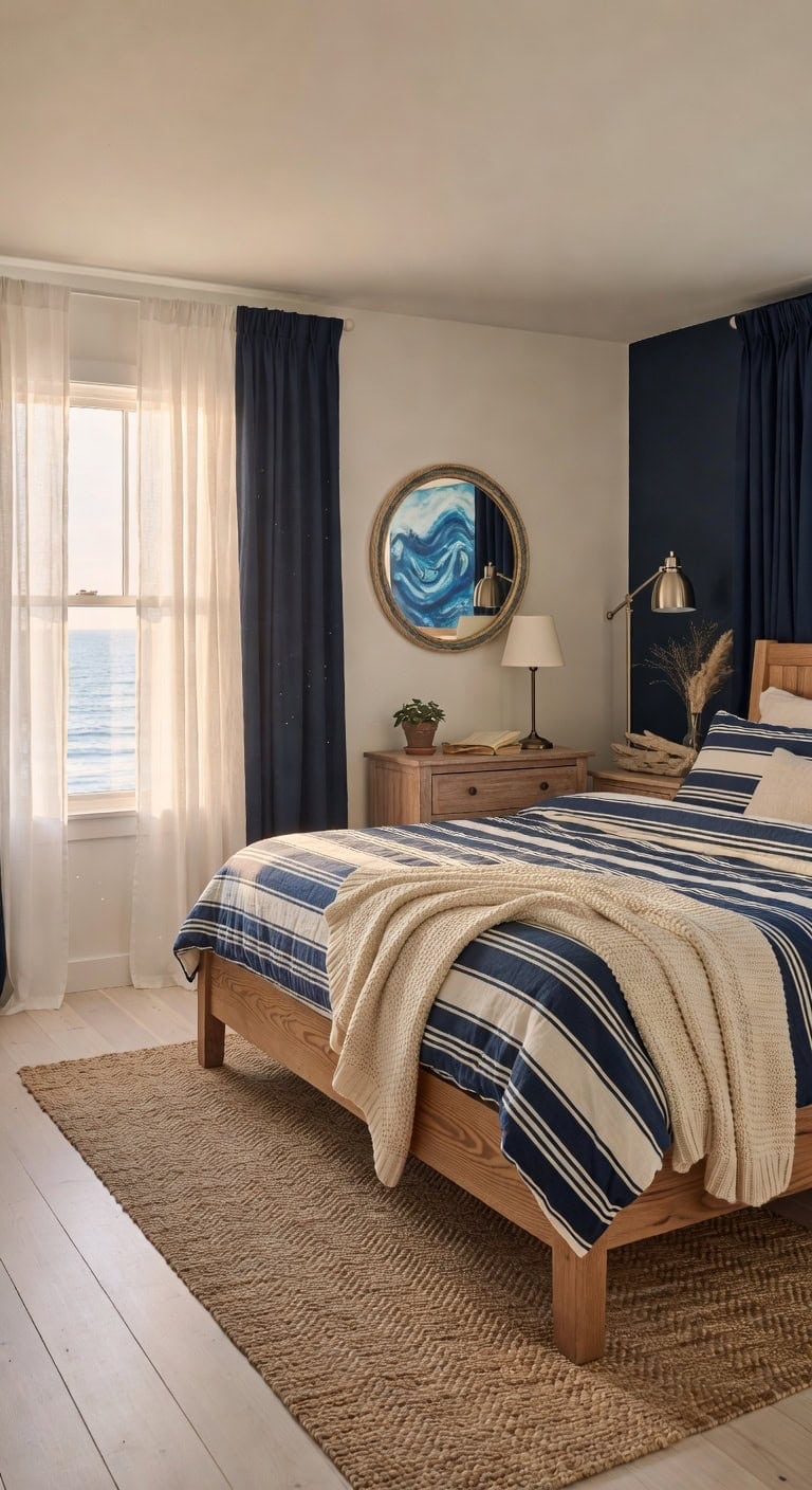 nautical blue wood retreat