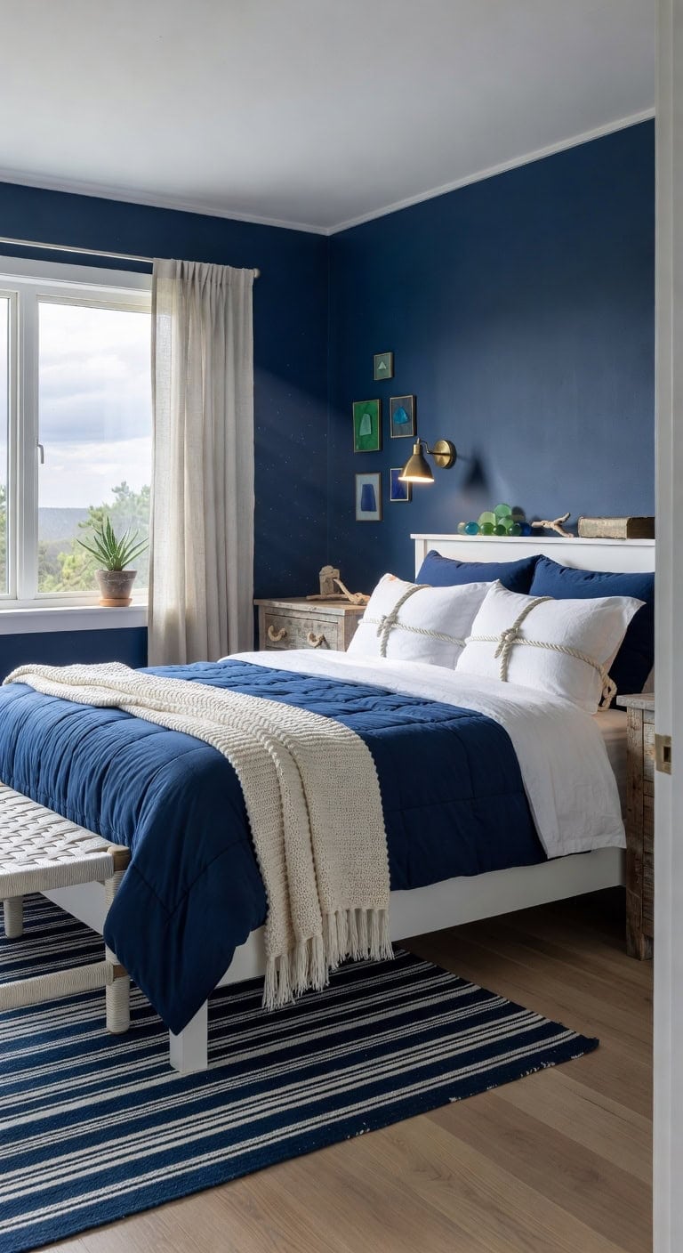 nautical rope handled bedroom