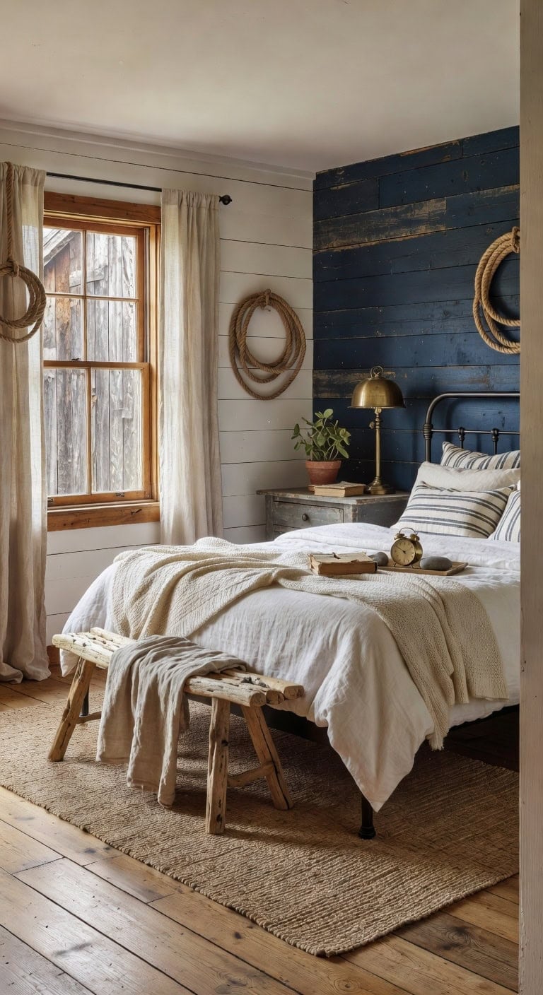 navy coastal bedroom sanctuary