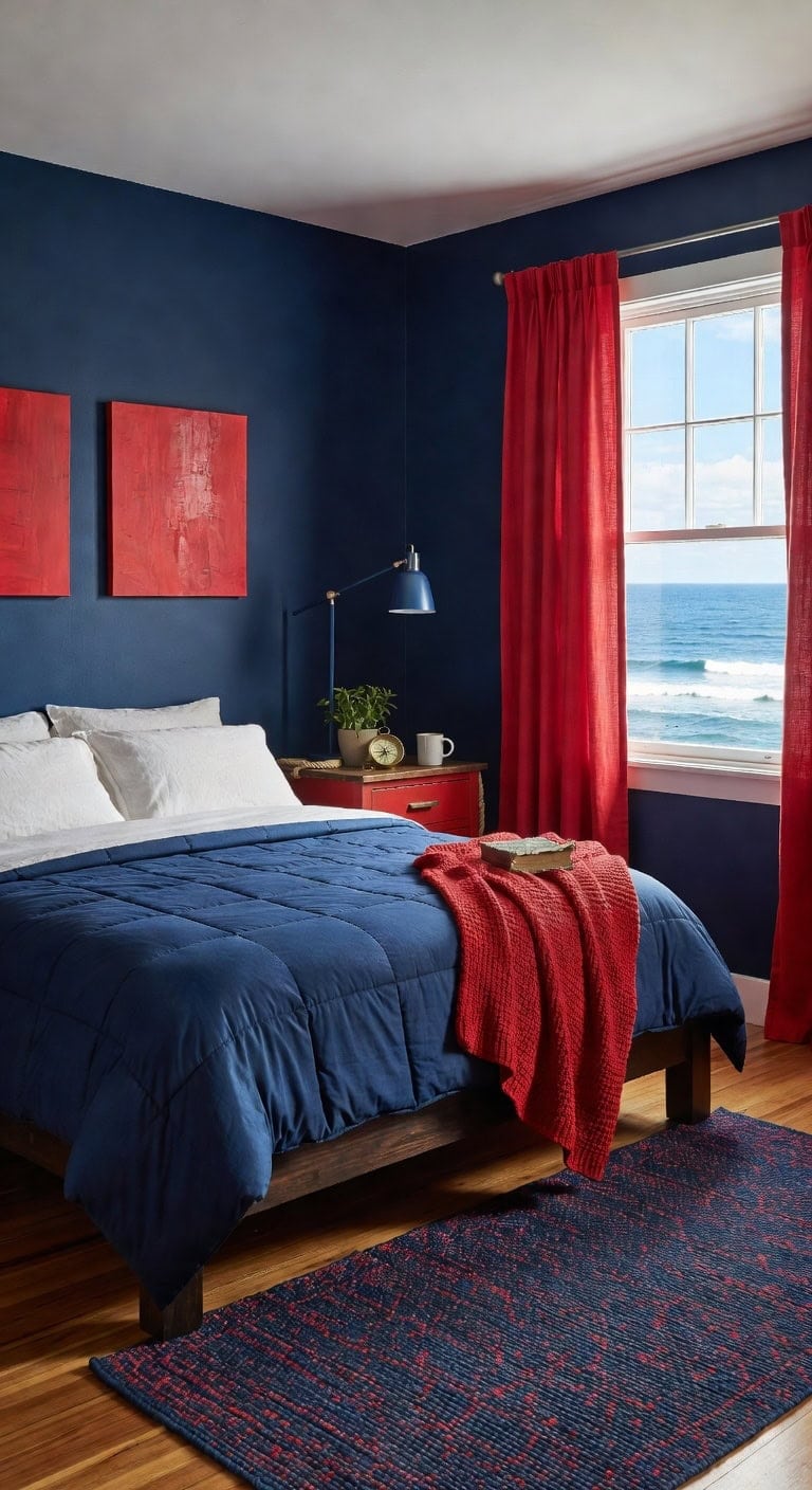 navy red maritime retreat