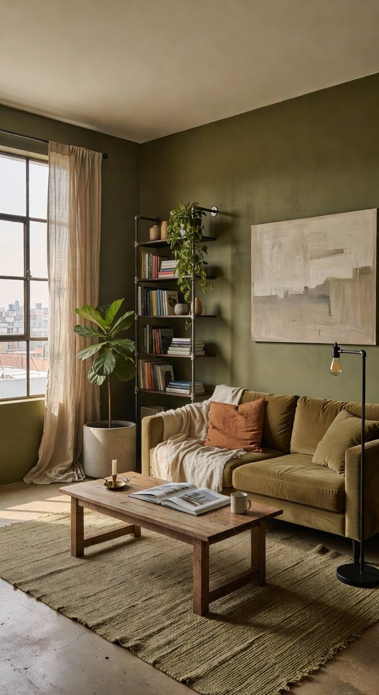 olive green industrial cozyliving