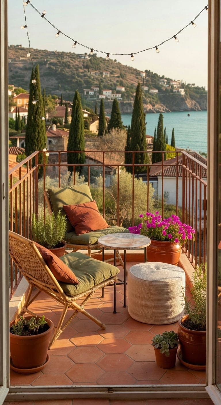 olive terracotta mediterranean nook