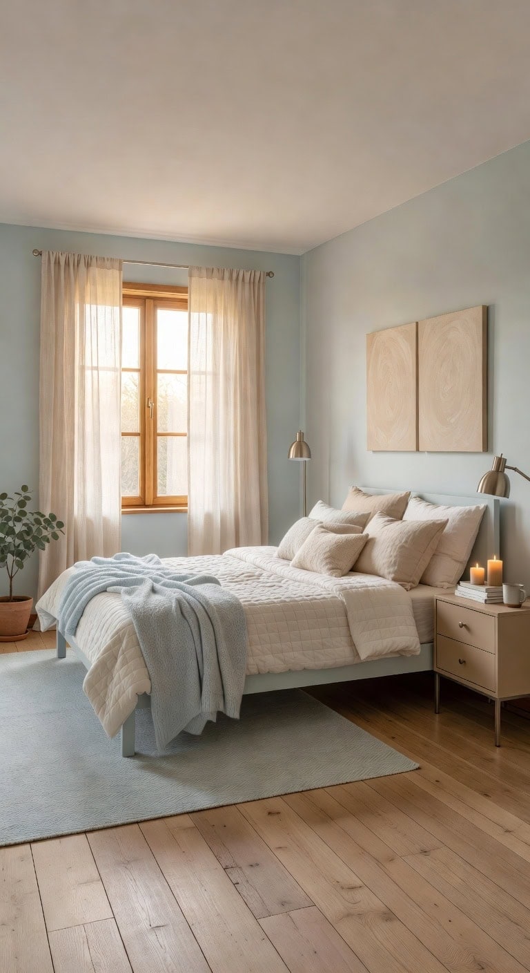 pale blue warm beige