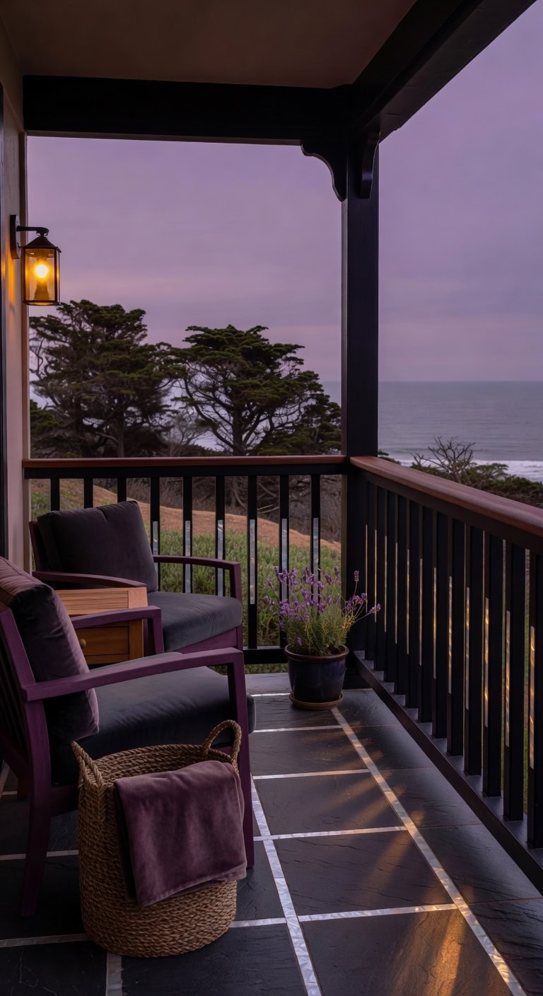 plum and ebony balcony luxury