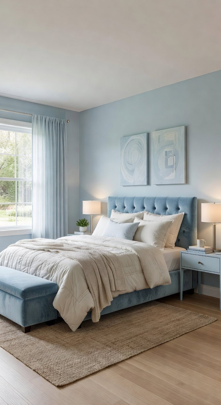 powder blue bedroom sanctuary