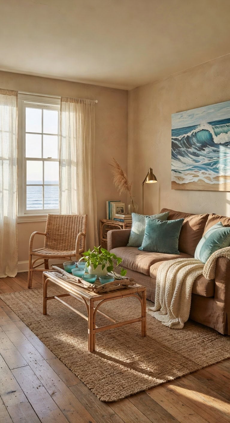 rattan sea glass coastal living