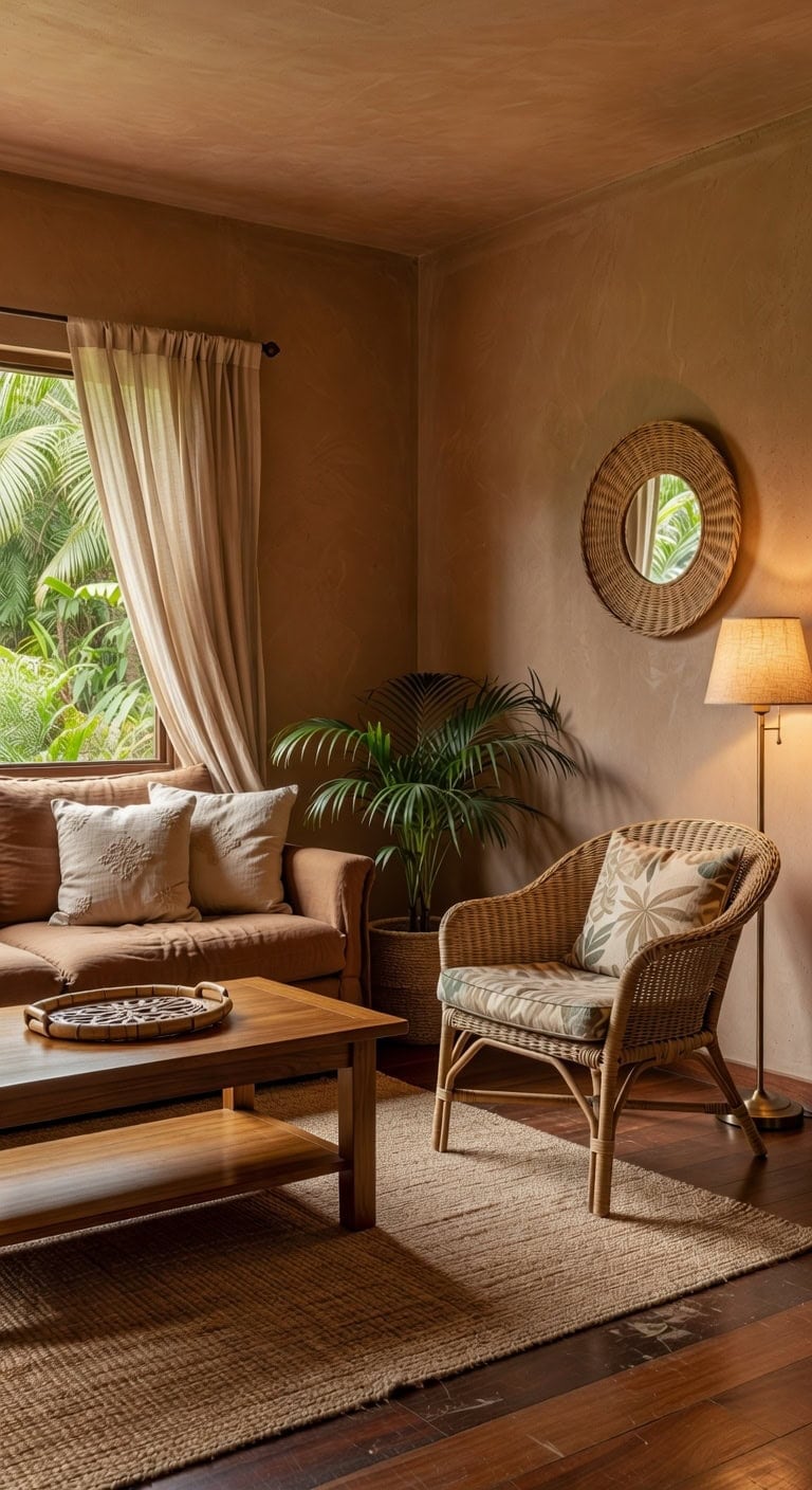 rattan tropical relaxed lounge