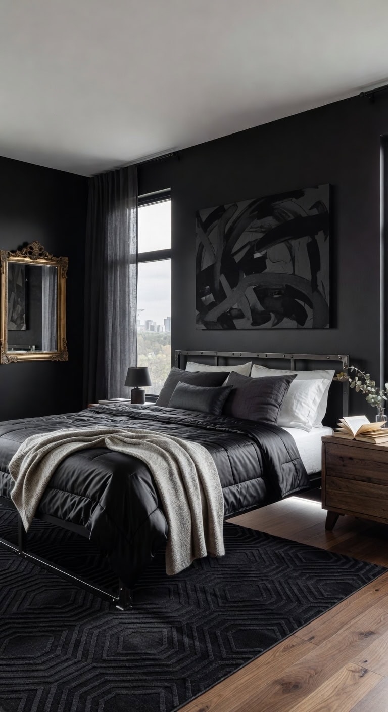 regal black bedroom retreat