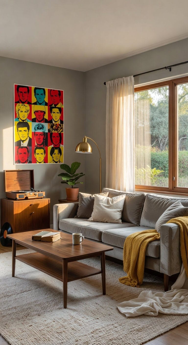 retro grey cream living