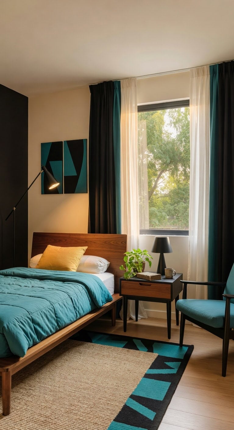 retro teal teak sanctuary