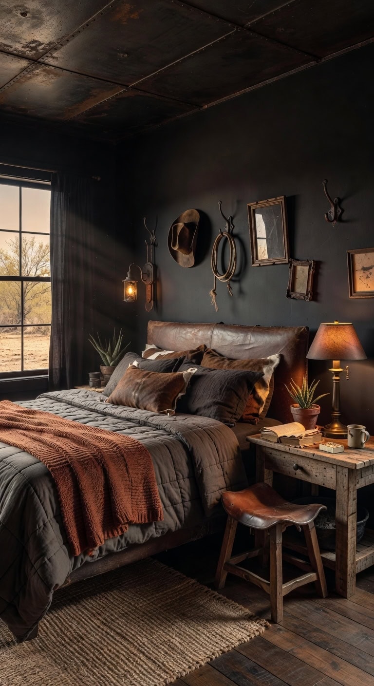 rugged western bedroom aesthetic