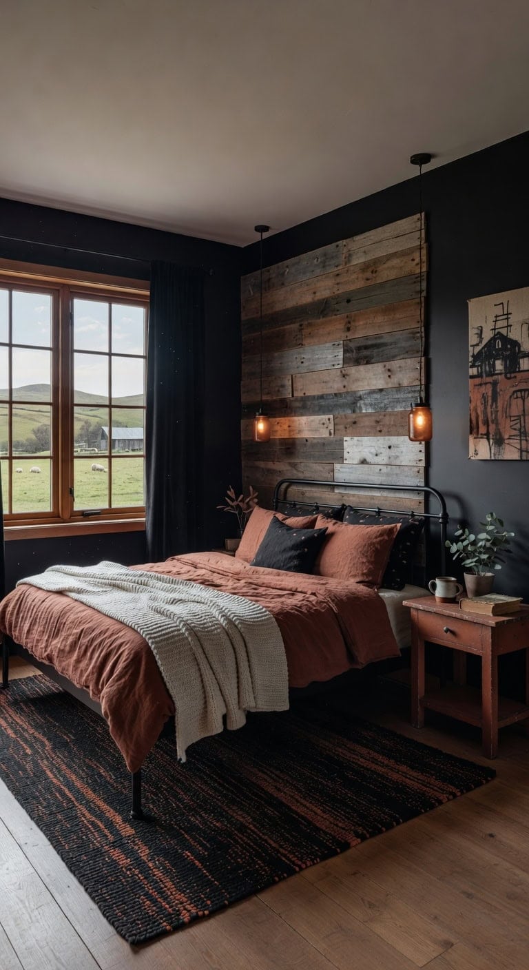 rust linen rustic farmhouse