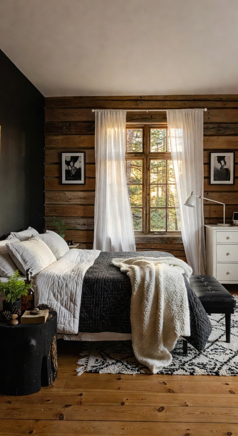 rustic cabin bedroom elegance