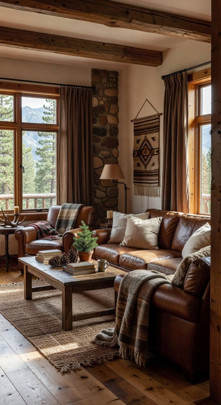 rustic cabin living room