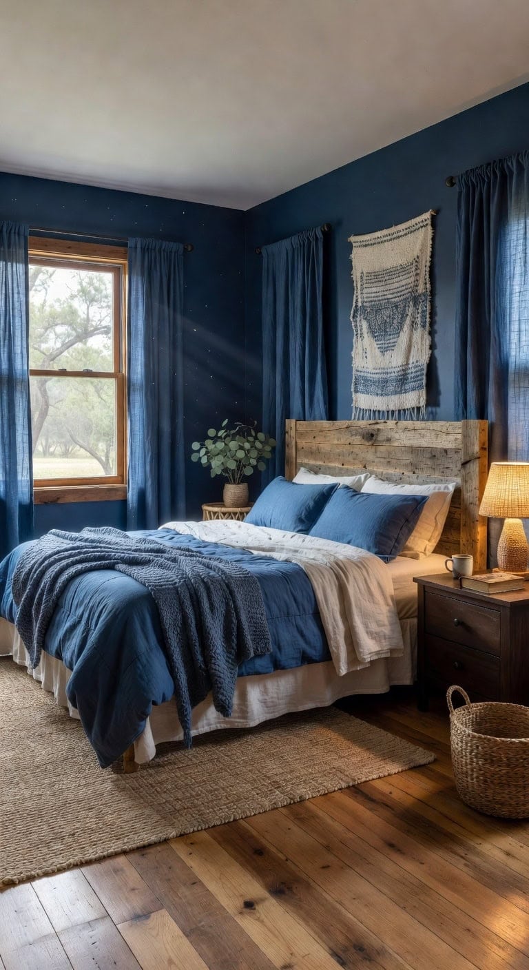rustic deep blue sanctuary