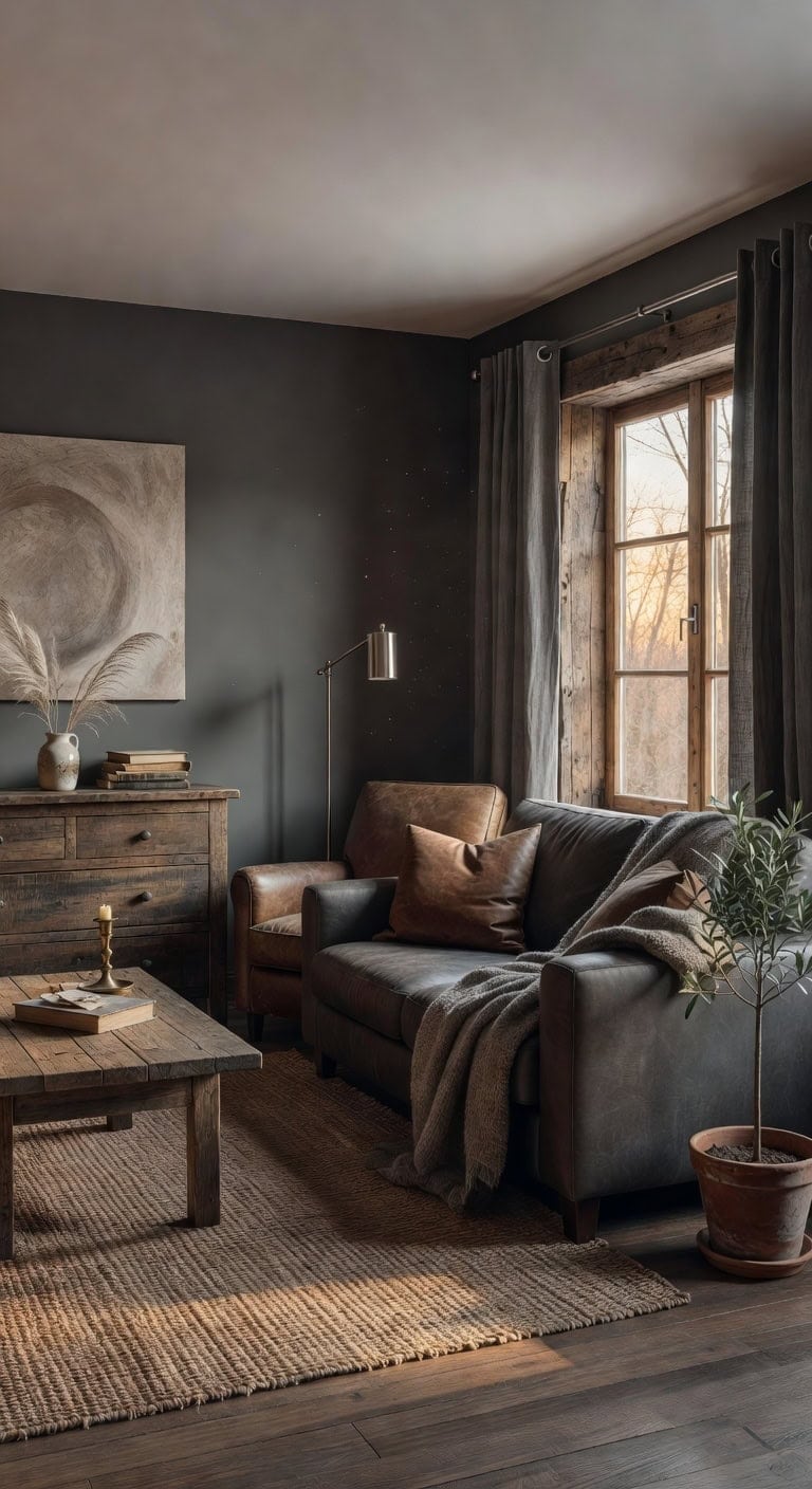 rustic reclaimed wood living