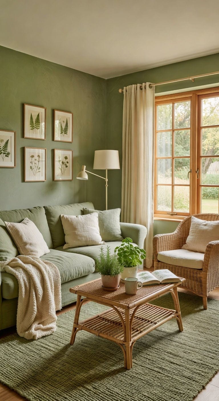 sage green cottage living